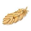 Feather 201 Stainless Steel Brooch for Women STAS-B076-08P-02-2