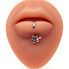 Stainless Steel Rhinestone Lip Rings Piercing Jewelry for Women WG14C26-01-1