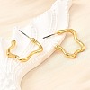 304 Stainless Steel Stud Earrings EJEW-D307-01G-3