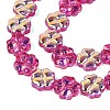 Baking Paint Electroplate Transparent Glass Beads Strands EGLA-Q136-04A-05-3