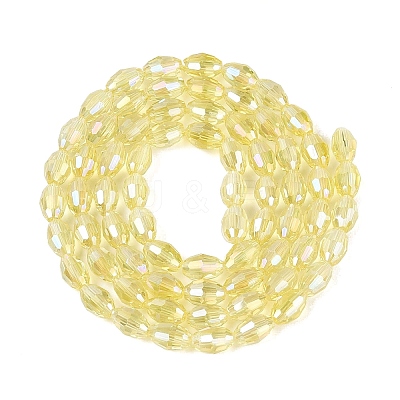 Electroplate Transparent Glass Beads Strands LS-GL-N002-01A-A02-1