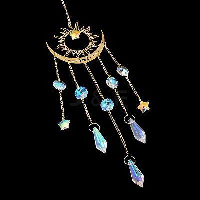 Brass Big Pendant Decorations LS-HJEW-M005-04C-G-1