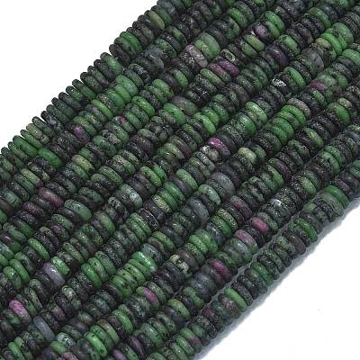 Frosted Natural Ruby in Zoisite Beads Strands G-K389-C20-01-1