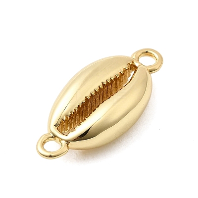 Brass Shell Shape Connector Charms KK-H529-11G-1
