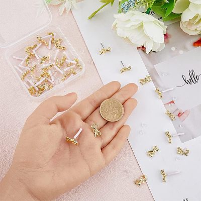 40Pcs Alloy Stud Earring Findings FIND-FH0005-80-1