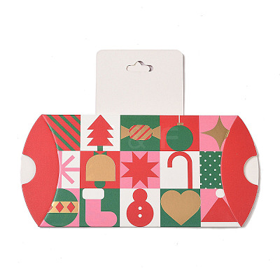 Christmas Theme Paper Pillow Gift Boxes CON-B012-04-1
