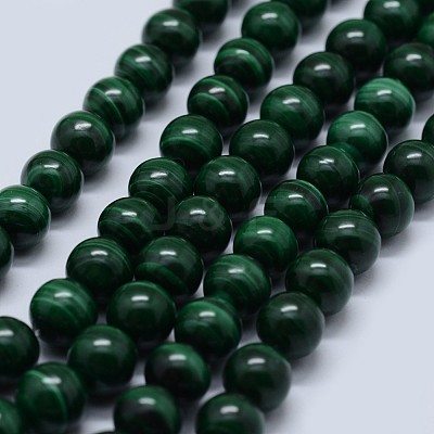 Natural Malachite Beads Strands G-F571-27A2-4mm-1