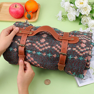 Imitation Leather with Alloy Yoga Mat Strap AJEW-CL0001-99B-02-1