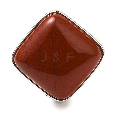 Natural Red Jasper Adjustable Rings RJEW-H240-01S-17-1