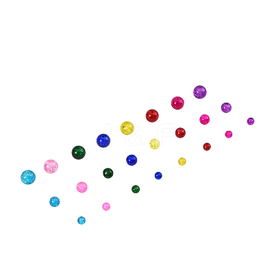 1920~2480Pcs 3 Style Spray Painted Crackle Glass Beads CCG-CJ0001-05-1