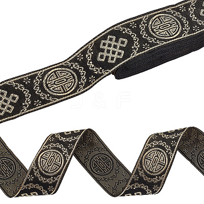 10 Yards Ethnic Style Polyester Ribbon OCOR-WH0082-29A-1