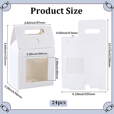 Rectangle Paper Gift Boxes with Clear Window CON-WH20003-02C-1