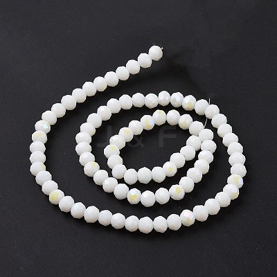 Electroplate Opaque Solid Color Glass Beads Strands EGLA-A034-P1mm-L17-1