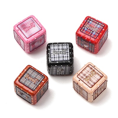 Opaque Printed Acrylic Beads AC-CBAC57E-10-1