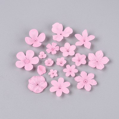 Frosted Acrylic Bead Caps KY-Q004-08H-1