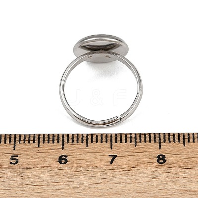 304 Stainless Steel Cuff Ring Components STAS-D372-05P-01C-1
