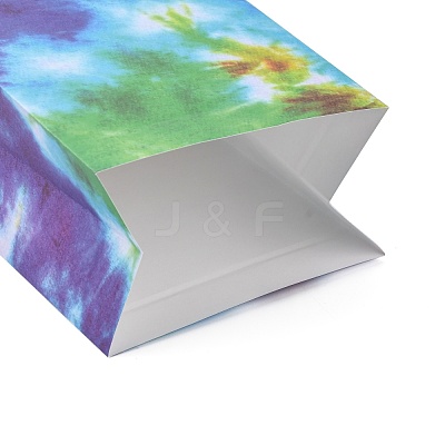 Rectangle with Tie-Dye Pattern Kraft Paper Bag CARB-PH0002-07-1