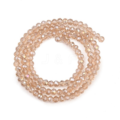 Electroplate Glass Beads Strands X-EGLA-R048-2mm-33-1