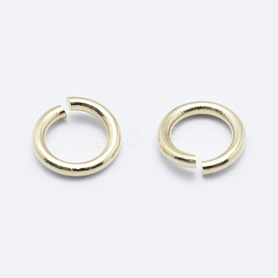Brass Open Jump Rings KK-G331-08-4x0.7-NF-1
