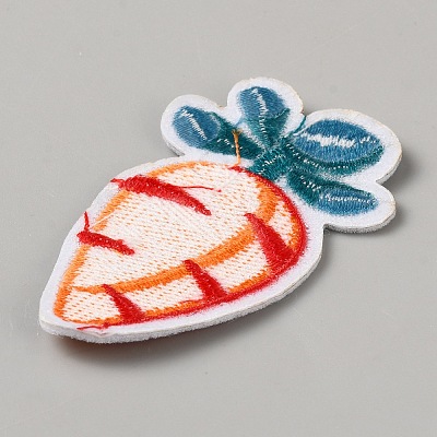 Carrot Computerized Embroidery Polyester Iron on/Sew on Patches PATC-WH0003-56-1