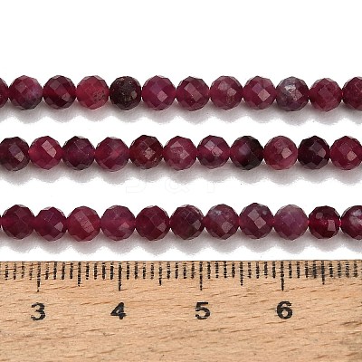 Natural Red Tourmaline Beads Strands GG-CBA77FB-B01-4mm-A-1