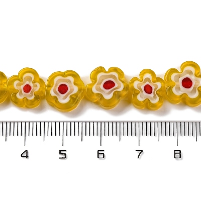 Handmade Millefiori Lampwork Beads Strands LAMP-G164-03F-1