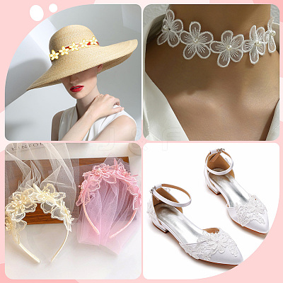 Flower Polyester Lace Trim Ribbon OCOR-WH20003-03A-04-1
