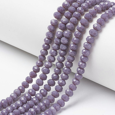 Opaque Solid Color Glass Beads Strands LS-EGLA-A034-P4mm-D11-1