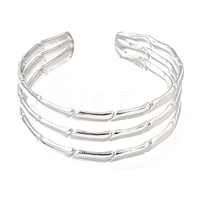 21MM 304 Stainless Steel 3-Strand Cuff Bangles for Women SA-CBAB767-27P-1
