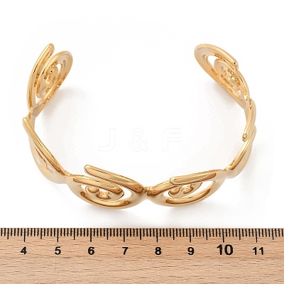 Vortex 304 Stainless Steel Cuff Open Bangles BJEW-L610-15G-1