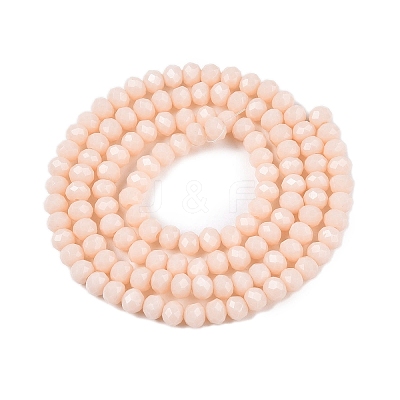 Opaque Solid Color Imitation Jade Glass Beads Strands EGLA-A044-P4mm-D05-1