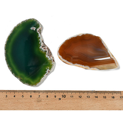 Natural Druzy Agate Slice Cabochons G-F826-E-1