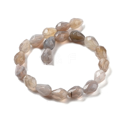 Natural Grey Agate Beads Strands G-P520-B08-01-1