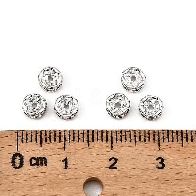 Brass Rhinestone Spacer Beads RB-A014-Z5mm-01S-NF-1
