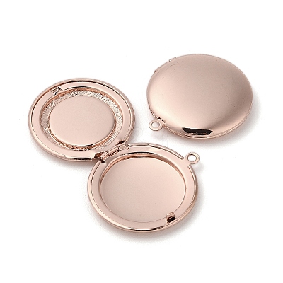 Brass Locket Pendants KK-K277-08RG-1