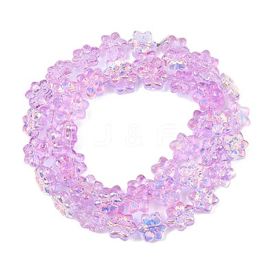 Electroplate Glass Beads Strands EGLA-P069-02A-AB06-1
