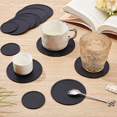 12Pcs 4 Styles Silicone Placemats AJEW-FG0004-45-1