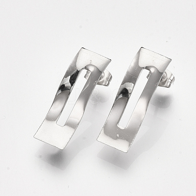 Non-Tarnish 304 Stainless Steel Stud Earring Findings X-STAS-S079-53B-1
