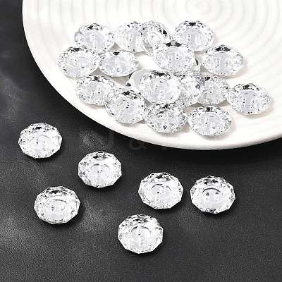 Acrylic Rhinestone Buttons BUTT-J003-01-1