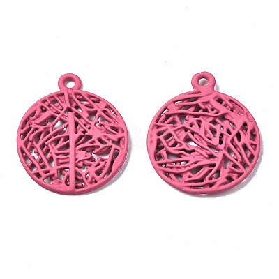 Spray Painted Alloy Pendants LS-PALLOY-Q434-010C-NR-1