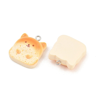Opaque Resin Imitation Bread Pendants LS-RE-CBA1F11-03P-1