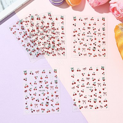 6 Sheets 2 Styles PVC Nail Art Stickers MRMJ-CJ0001-27-1