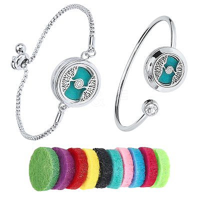 1Pc Stainless Steel Open Cuff Bangles BJEW-SC0001-55D-1
