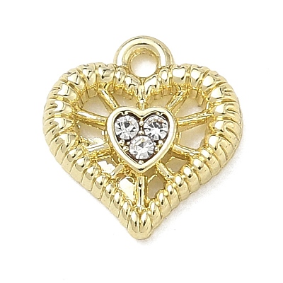 Alloy with Crystal Rhinestone Charms AL-CBA7C55-01G-1