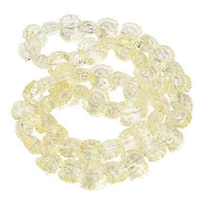 Electroplate Baking Paint Transparent Glass Beads Strands GL-CBA17FF-02E-1
