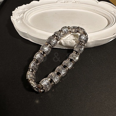 Ethnic Style Alloy Carved Beaded Stretch Bracelets for Unisex BI5144-1
