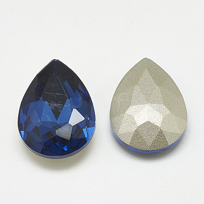 Pointed Back Glass Rhinestone Cabochons RGLA-T081-13x18mm-13-1