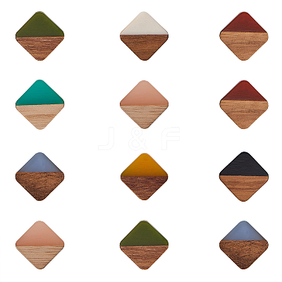 Resin & Wood Cabochons RESI-CJ0001-25-1