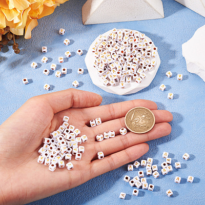 Opaque Acrylic Beads MACR-TAG0001-07V-1
