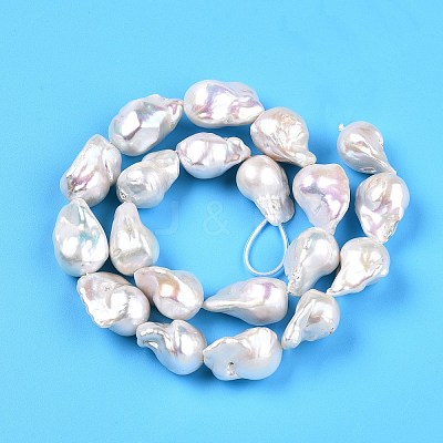 Natural Baroque Pearl Keshi Pearl Beads Strands PEAR-S019-05C-1